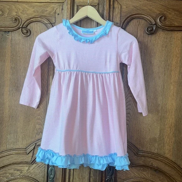 Trotter St Fall Pink and blue ruffled dress - Picture 10 of 16